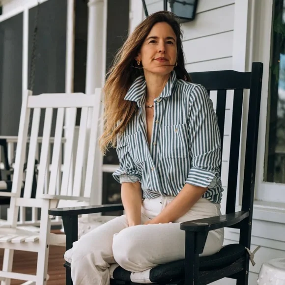 Faherty Legend Sweater Shirt in Navy Blazer Stripe - Picture 2 of 13